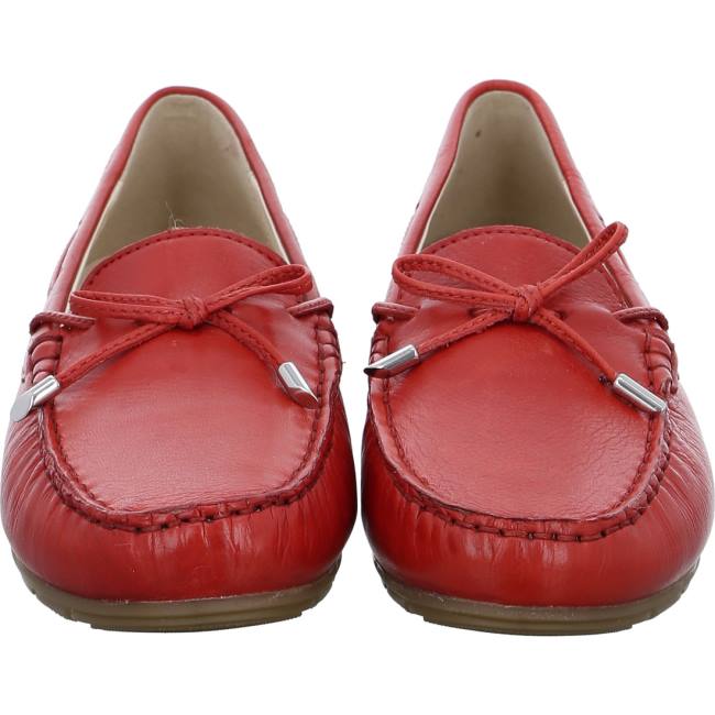 Red Ara Shoes Alabama Flame Women's Loafers | ARA192XZW