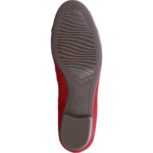 Red Ara Shoes Ballet Pumps Bari Women's Ballerina | ARA561TVL