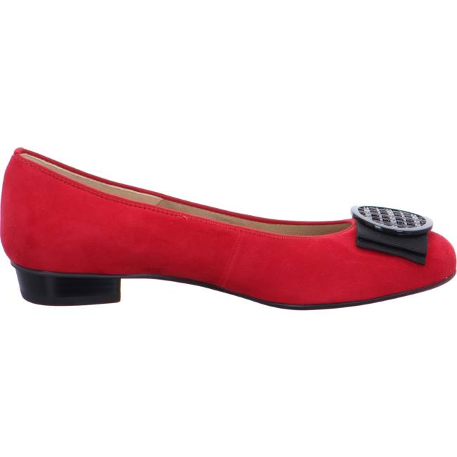 Red Ara Shoes Ballet Pumps Bari Women's Ballerina | ARA837SBA