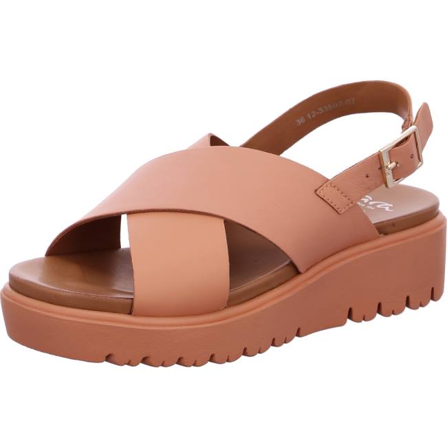 Red Ara Shoes Bilbao Peach Women\'s Sandals | ARA614WSE