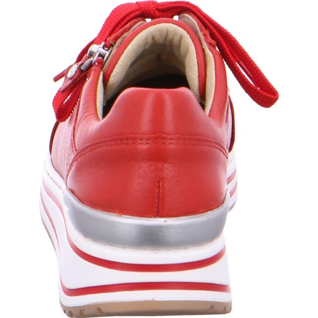 Red Ara Shoes Lace-ups Sapporo Flame Women's Sneakers | ARA975VUC