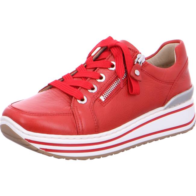 Red Ara Shoes Lace-ups Sapporo Flame Women\'s Sneakers | ARA975VUC