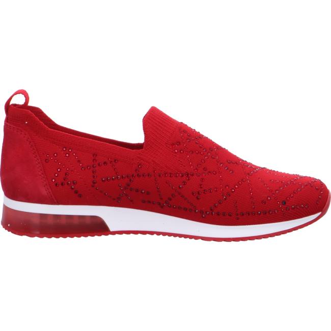 Red Ara Shoes Lissabon Women's Loafers | ARA357VQK