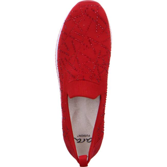 Red Ara Shoes Lissabon Women's Loafers | ARA357VQK