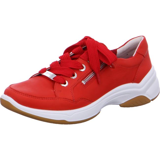 Red Ara Shoes Miami Flame Women\'s Sneakers | ARA703NPX