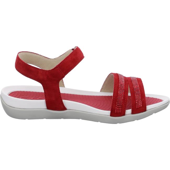 Red Ara Shoes Nepal Campari Women's Sandals | ARA243OQS