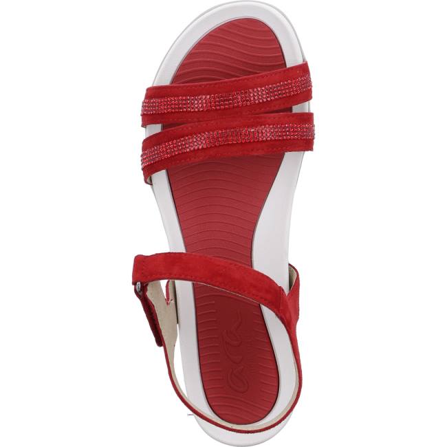 Red Ara Shoes Nepal Campari Women's Sandals | ARA243OQS