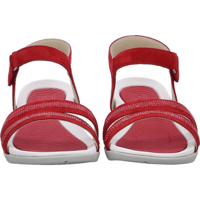 Red Ara Shoes Nepal Campari Women's Sandals | ARA243OQS