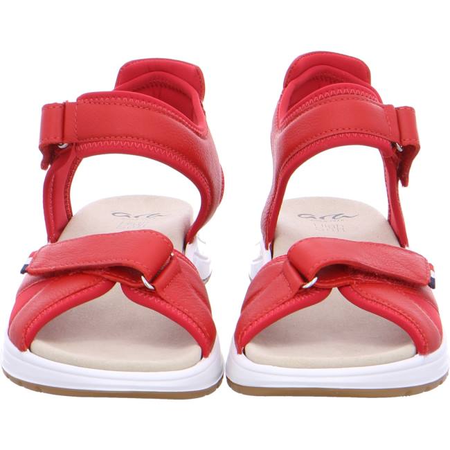 Red Ara Shoes Panama Flame Women's Sandals | ARA749KWH