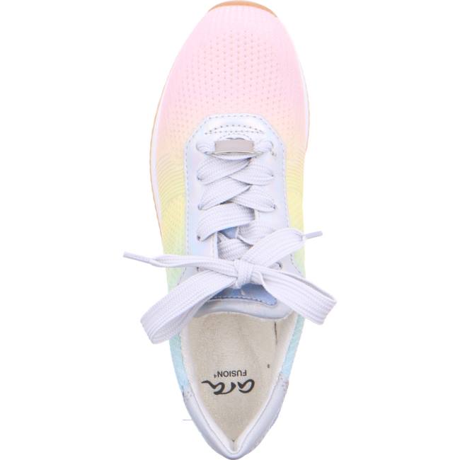 Rose / Yellow / White Ara Shoes Lissabon Pastel Women's Sneakers | ARA039GWF