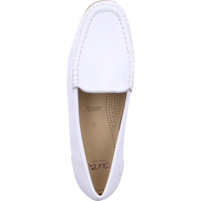 White Ara Shoes Atlanta Women's Loafers | ARA149EAW