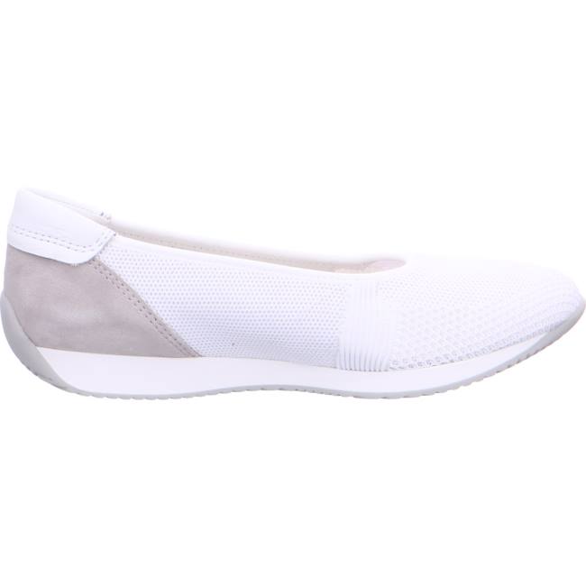 White Ara Shoes Ballet Pumps Porto Women's Ballerina | ARA104GDQ