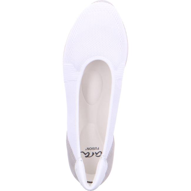 White Ara Shoes Ballet Pumps Porto Women's Ballerina | ARA104GDQ