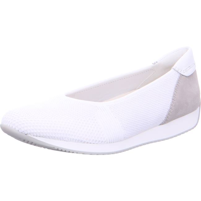 White Ara Shoes Ballet Pumps Porto Women\'s Ballerina | ARA104GDQ