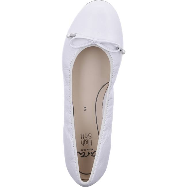 White Ara Shoes Ballet Pumps Sardinia Women's Ballerina | ARA712XOL