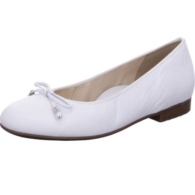 White Ara Shoes Ballet Pumps Sardinia Women\'s Ballerina | ARA712XOL