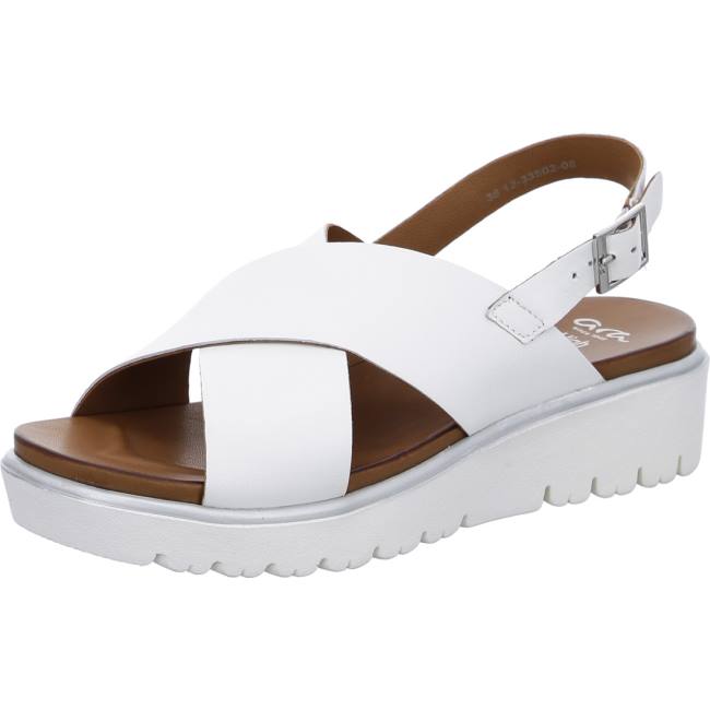 White Ara Shoes Bilbao Women\'s Sandals | ARA089KLA