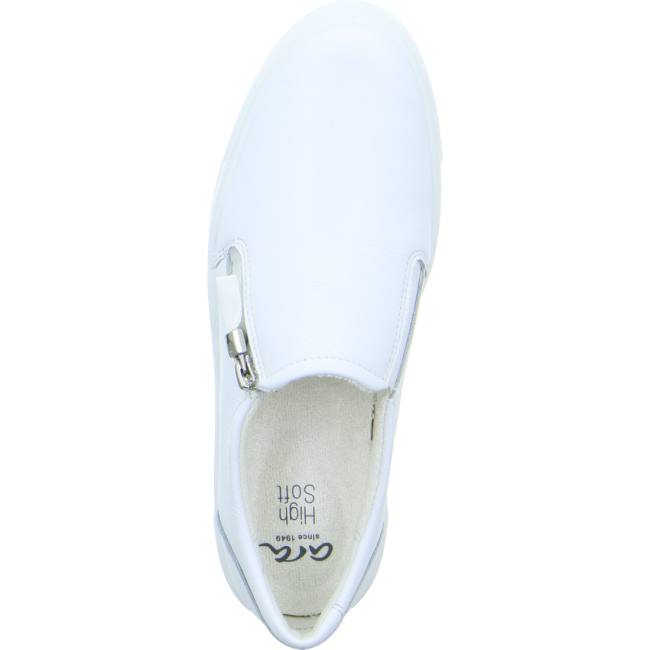 White Ara Shoes Courtyard Women's Loafers | ARA593NBS