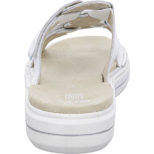 White Ara Shoes Courtyard Women's Mules | ARA649SDQ