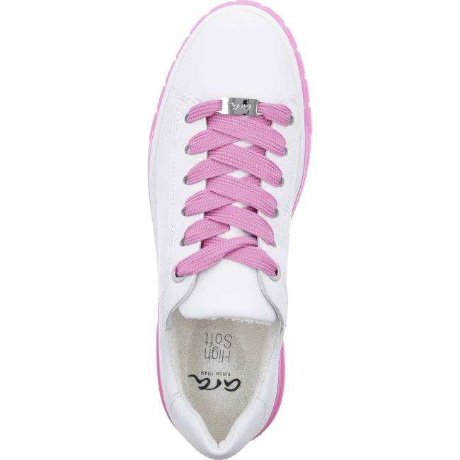 White Ara Shoes Frisco-pink Women's Sneakers | ARA835UBY