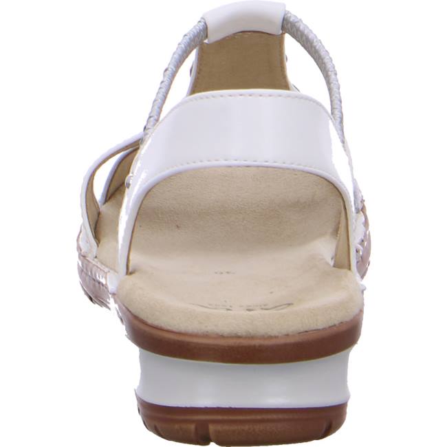 White Ara Shoes Hawaii Argento Women's Sandals | ARA026OFS