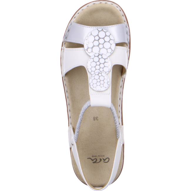 White Ara Shoes Hawaii Argento Women's Sandals | ARA026OFS