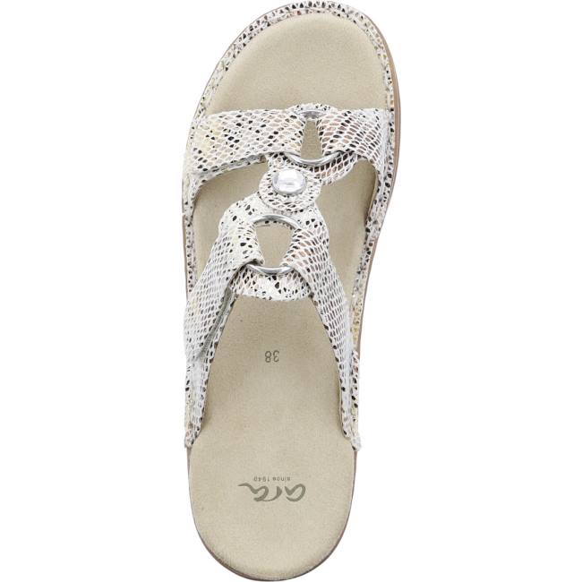 White Ara Shoes Hawaii Women's Mules | ARA328VZB