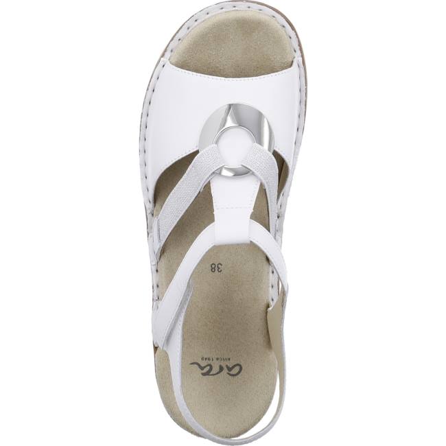 White Ara Shoes Hawaii Women's Sandals | ARA793MFV