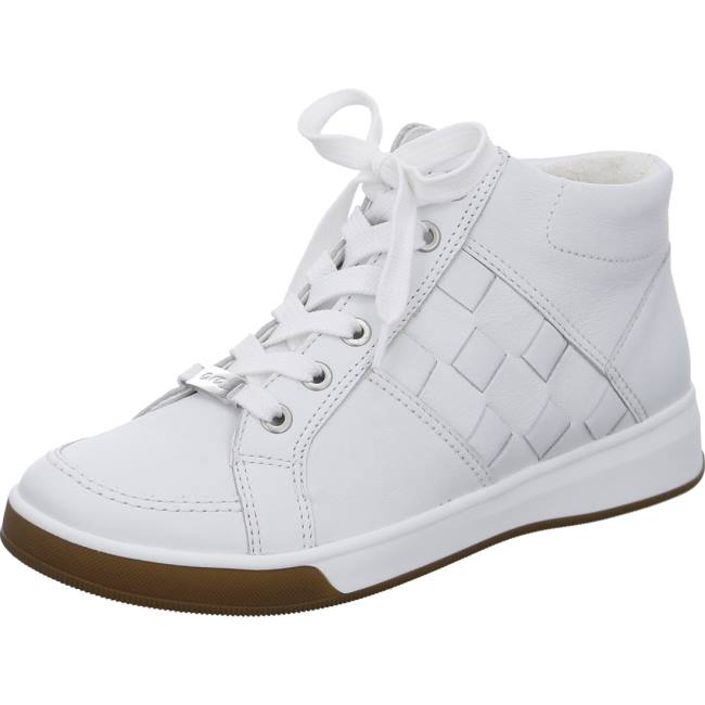 White Ara Shoes High Top Rom Women\'s Sneakers | ARA082JWT