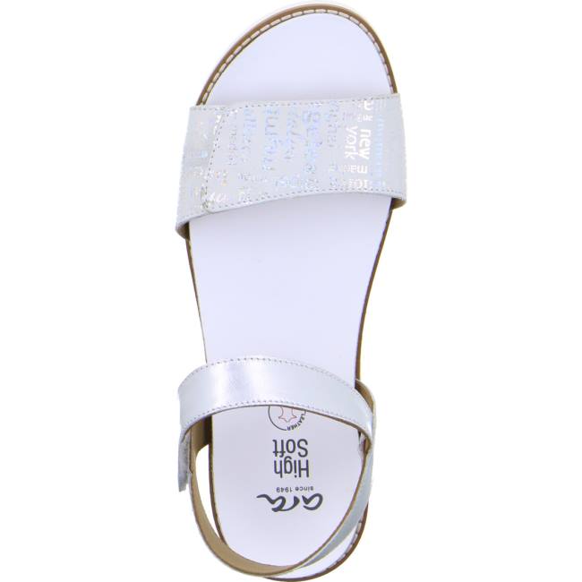 White Ara Shoes Kent-sport Nebbia Silver Women's Sandals | ARA580FXA