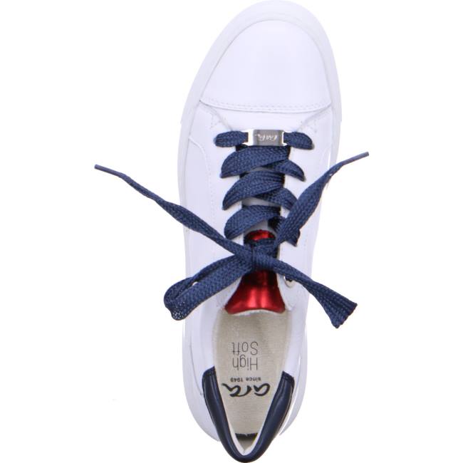 White Ara Shoes Lace-ups Lausanne Women's Sneakers | ARA690HTQ