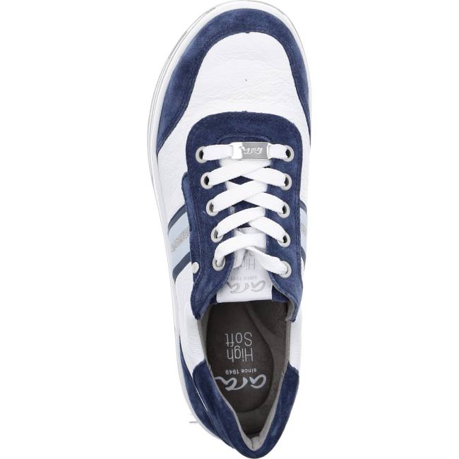 White Ara Shoes Lace-ups Sapporo Indigo Women's Sneakers | ARA189ZFW