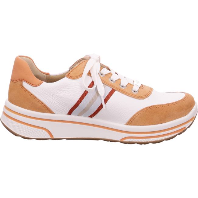 White Ara Shoes Lace-ups Sapporo Peach Women's Sneakers | ARA726JQA