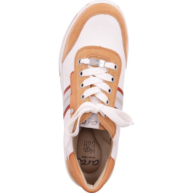 White Ara Shoes Lace-ups Sapporo Peach Women's Sneakers | ARA726JQA