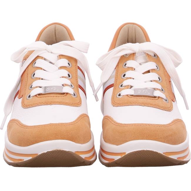 White Ara Shoes Lace-ups Sapporo Peach Women's Sneakers | ARA726JQA