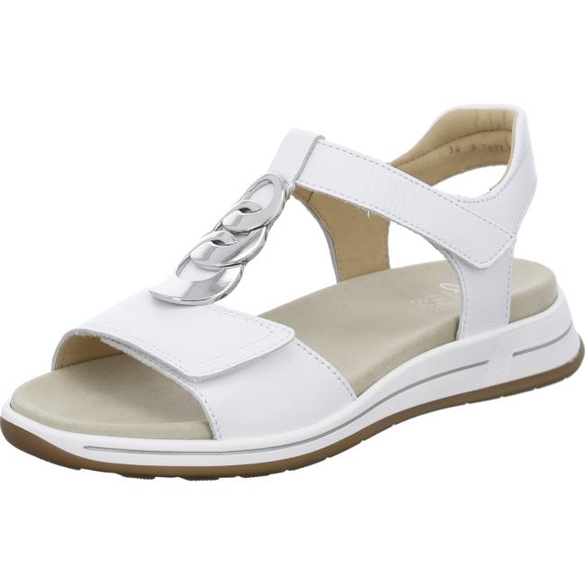 White Ara Shoes Osaka Women\'s Sandals | ARA435ZVF