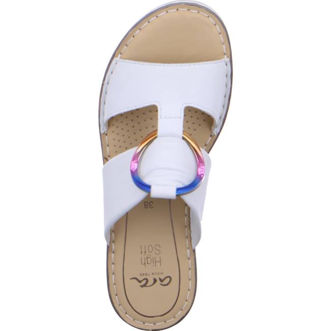 White Ara Shoes Positano Nebbia Women's Mules | ARA720XAL