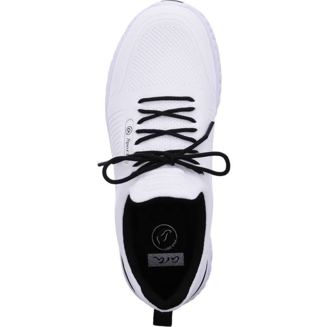 White Ara Shoes San Diego Men's Sneakers | ARA045INA