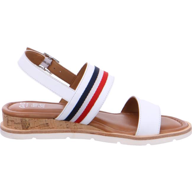 White Ara Shoes Wedge Carmel Women's Sandals | ARA842GAF