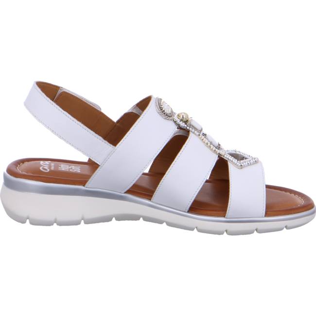 White Ara Shoes Wedge Kreta Women's Sandals | ARA825BZO