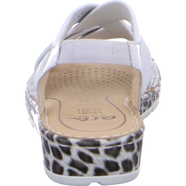 White Ara Shoes Wedge Positano Women's Sandals | ARA961VDR