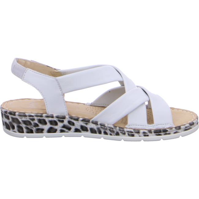 White Ara Shoes Wedge Positano Women's Sandals | ARA961VDR