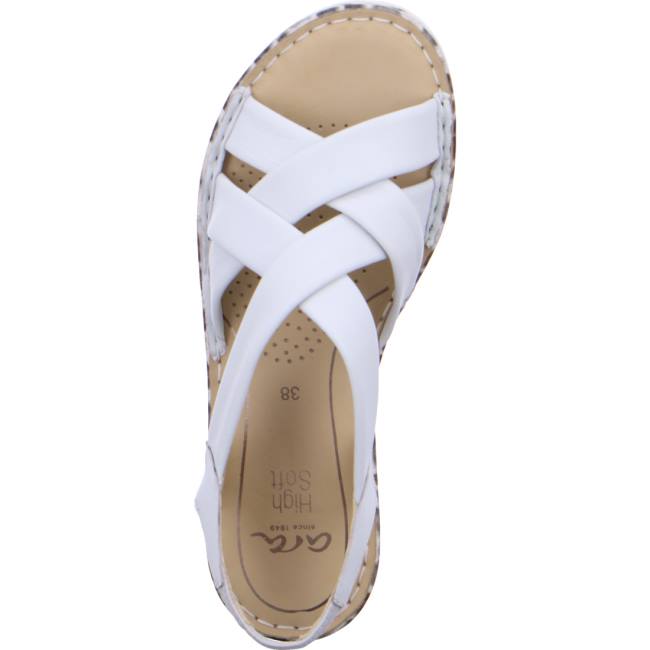 White Ara Shoes Wedge Positano Women's Sandals | ARA961VDR