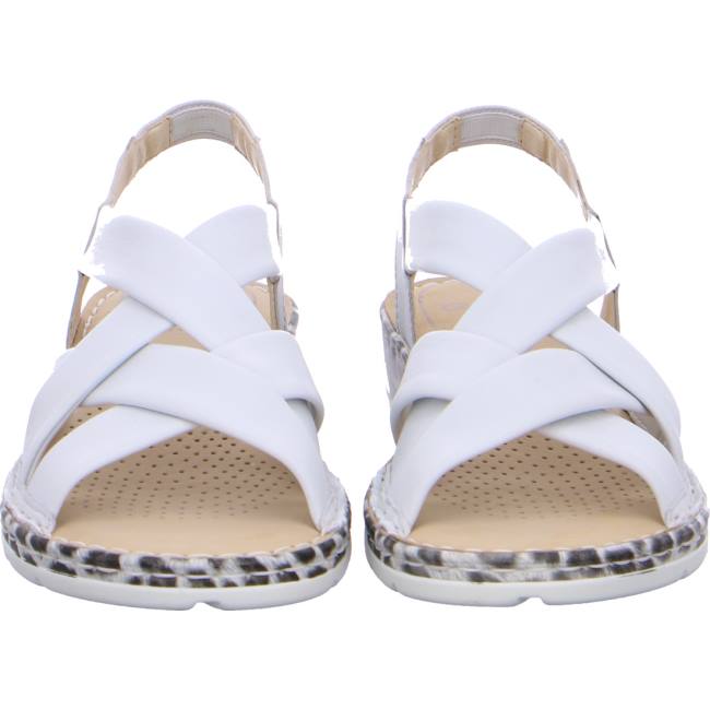 White Ara Shoes Wedge Positano Women's Sandals | ARA961VDR