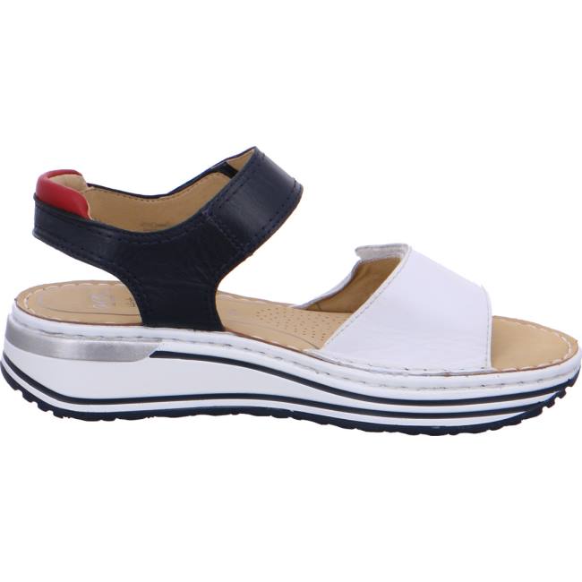 White / Black / Red Ara Shoes Sapporo Women's Sandals | ARA768DJT