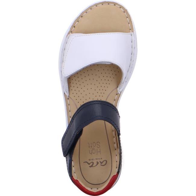 White / Black / Red Ara Shoes Sapporo Women's Sandals | ARA768DJT