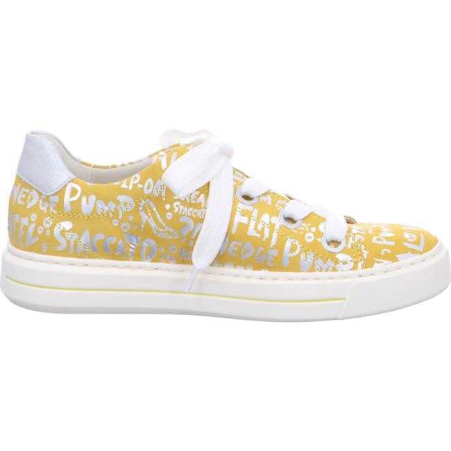 Yellow Ara Shoes Courtyard Women's Sneakers | ARA253KEB