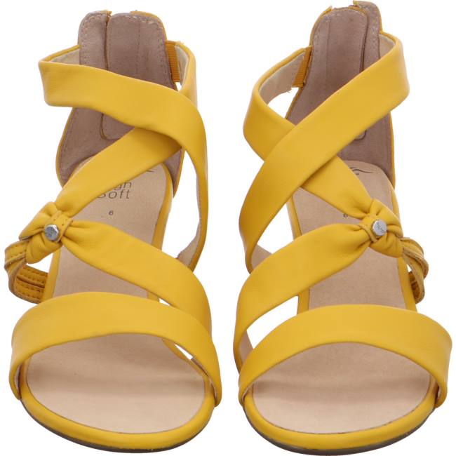 Yellow Ara Shoes Heeled Rosso Sun Women's Sandals | ARA701LRK