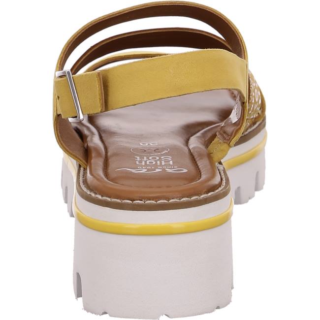 Yellow Ara Shoes Kopenhagen Sole Women's Sandals | ARA598XAM