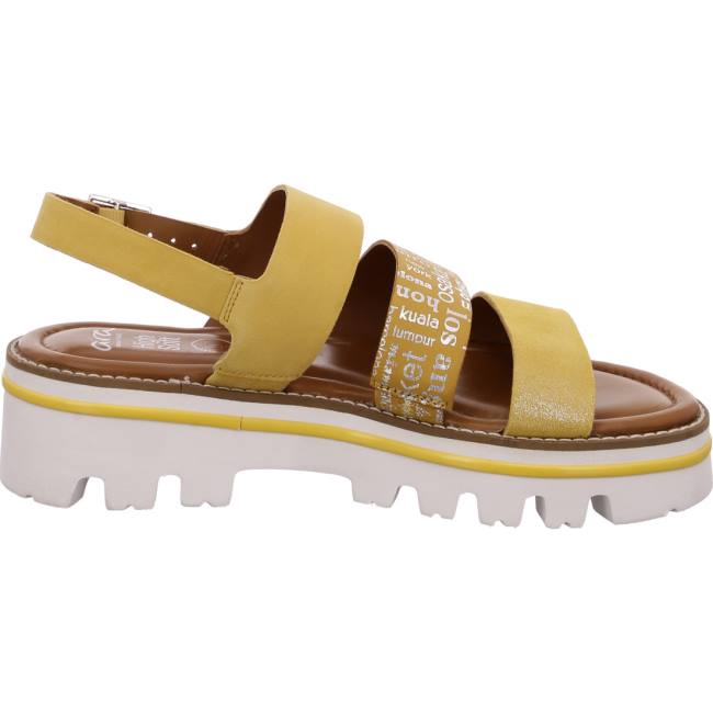 Yellow Ara Shoes Kopenhagen Sole Women's Sandals | ARA598XAM